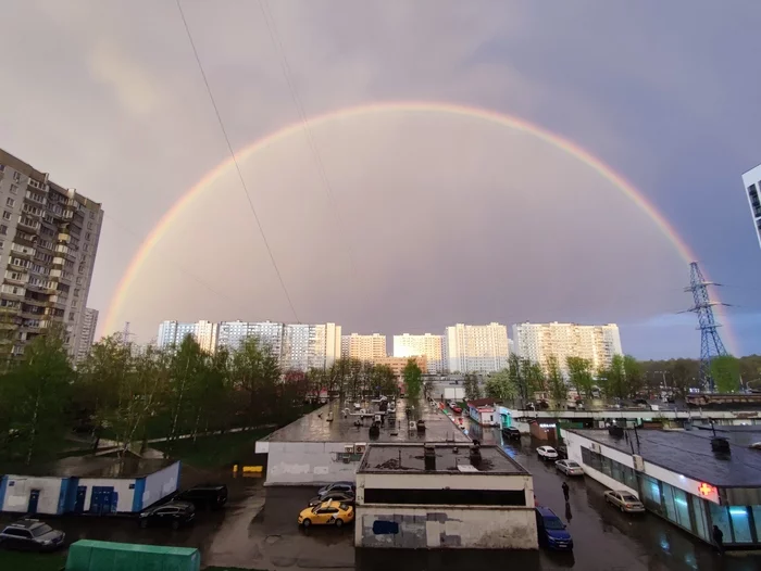 May rainbow - My, Rainbow, View from the window