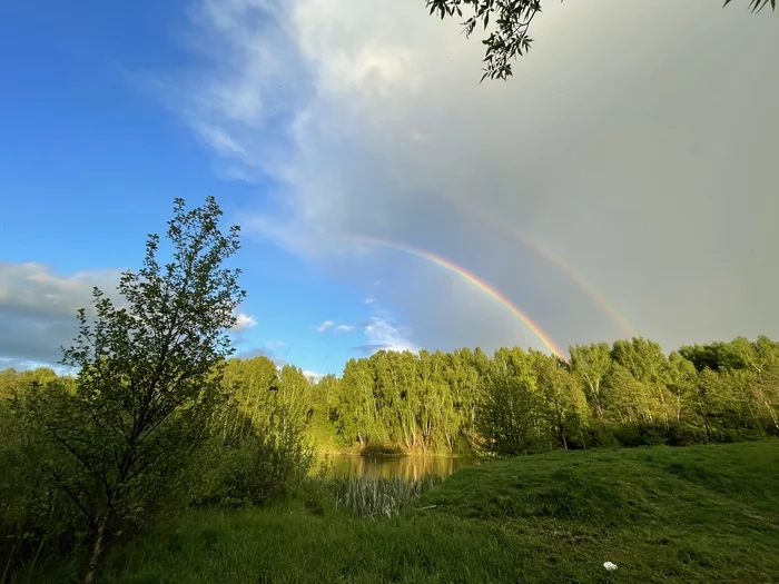 Rainbow - My, Rainbow, The clouds, The sun