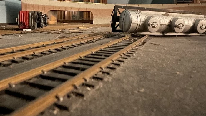 The consequences of a tactical missile strike from a special warhead on the enemy's railway infrastructure - My, Abandoned, Repair, Bridge, USA, Railway, Modeling, Longpost