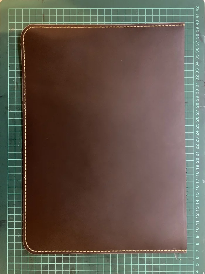 Leather Case for MacBook Air 2020 - My, With your own hands, Leather products, Longpost, Needlework with process