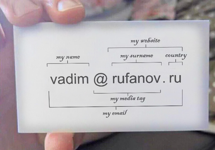 Business card - email - My, Business card, Email, Design, Idea, IT humor, Humor