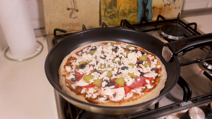 вкусная домашняя пицца на сковороде за 15 минут видео рецепт, пицца, видео, youtube, длиннопост, еда