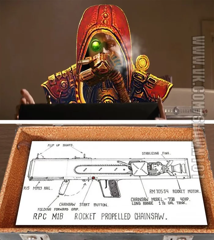 Are we happy, Vincent? - Warhammer 40k, Wh humor, Picture with text, Vincent Vega, Adeptus Mechanicus, Drawing