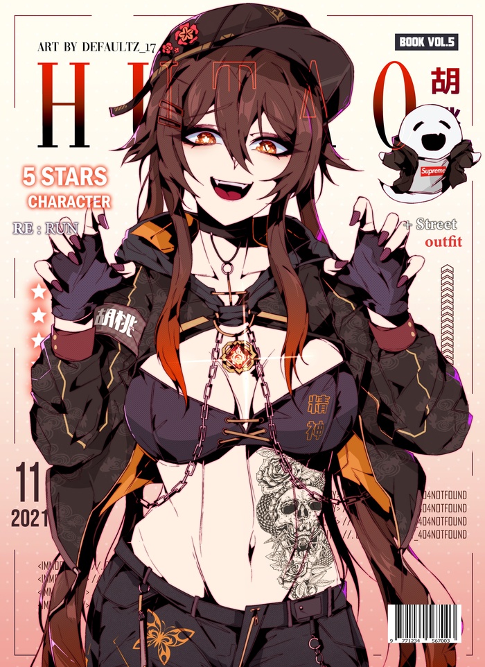 Hu Tao Genshin Impact, , Anime Art, Hu Tao (Genshin Impact), Defaultz_17