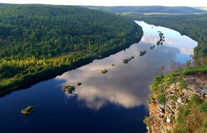 Man-made islands are visible in the middle of the Ural rivers: who created them and why - Informative, River, Ural, Longpost