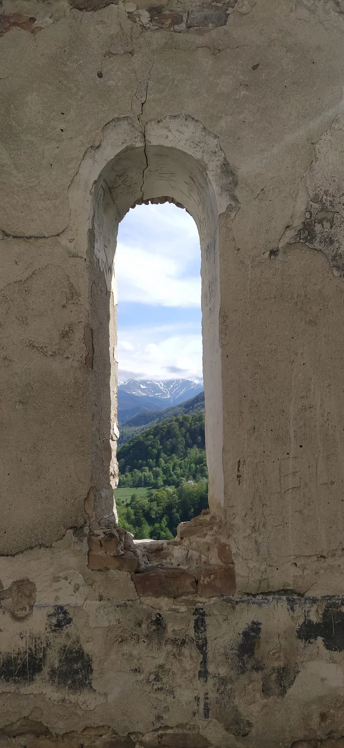 Reply to the post Window in the summer - Window, View from the window, The nature of Russia, The photo, Summer, Karachay-Cherkessia, Reply to post, Longpost