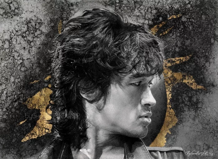 Pencil portrait. - My, Anna Bubnova, Viktor Tsoi, Bruce Lee, Sketch, KINO Group, Sketch, Portrait, Pencil drawing