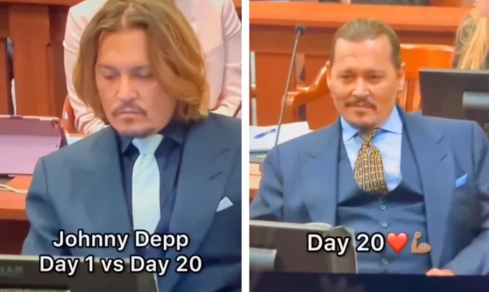 By Day 20 of Trial, Johnny Depp Has Transformed - Johnny Depp, Actors and actresses, Celebrities, Court, It Was-It Was, From the network, Amber Heard, Picture with text