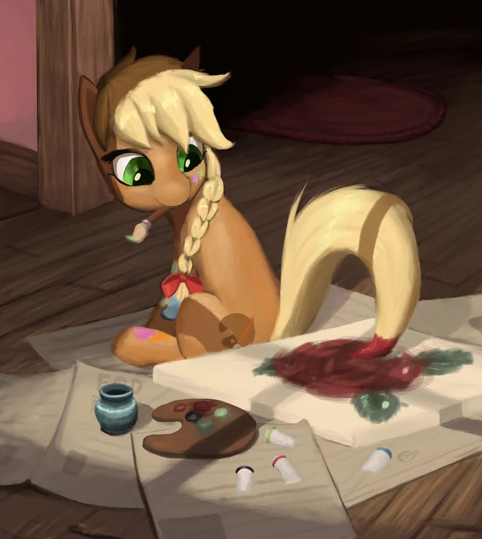 Rose - My little pony, Original character, Painting, 