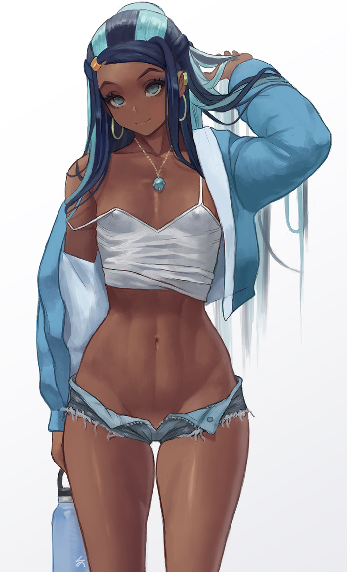 Nessa , Anime Art, Pokemon Sword and Shield, , Nessa, ,  , , Zefrablue