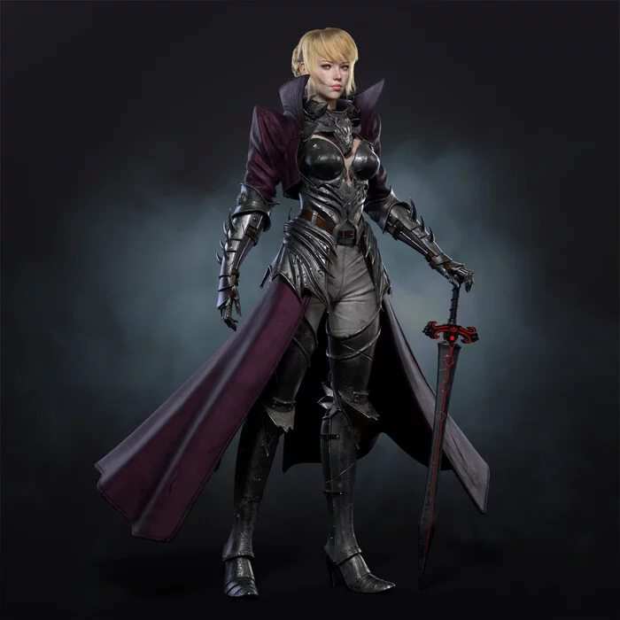 Saber Alter 3D / 2D - Арт, Artstation, Девушки, Аниме, Fate, Saber Alter, 2D, 3D, Длиннопост