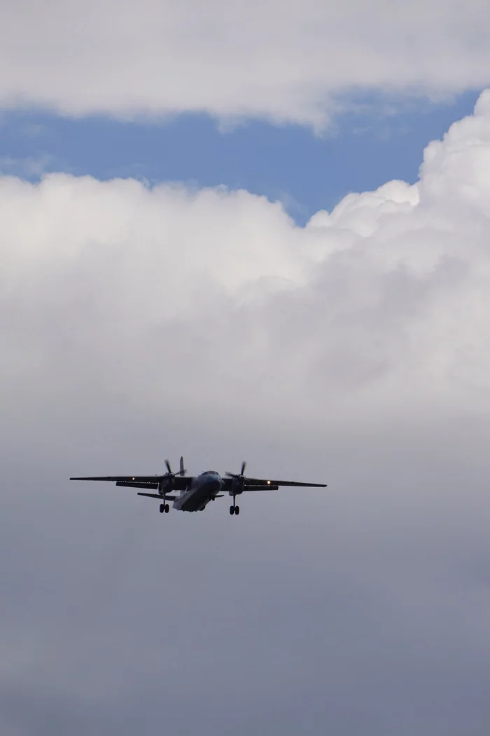 Just AN 26 in the sky, view from the balcony - My, En, Antonov, Aviation, Longpost, The photo, Airplane