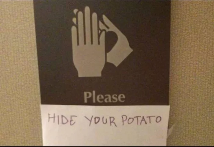 He sees it that way - Toilet, Toilet humor, Inscription, Potato, Funny, Picture with text