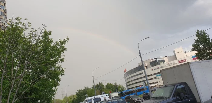 Rainbow in Moscow - My, Rainbow, Happiness