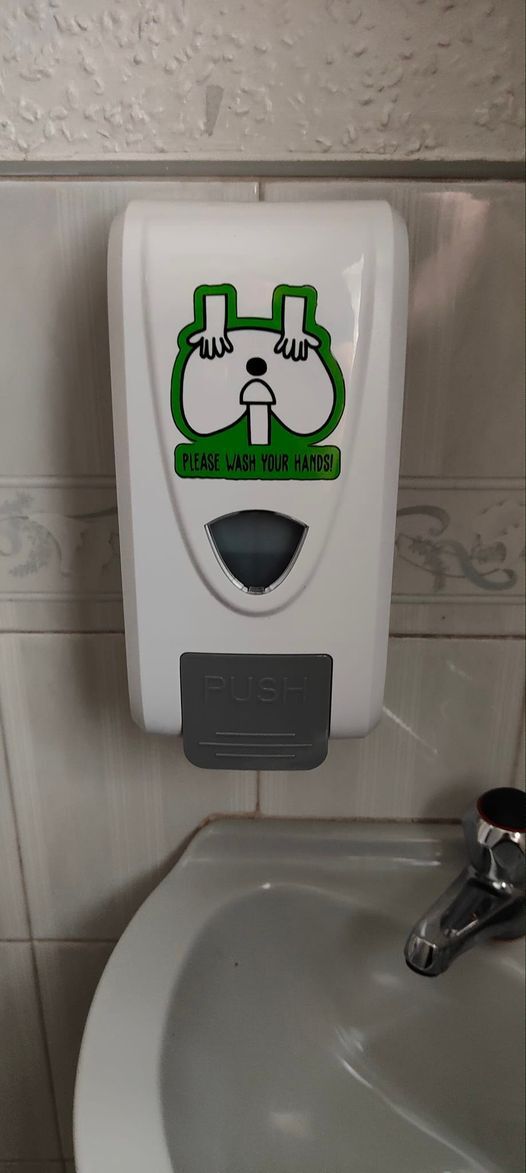 Please wash your hands - It seemed, Humor, Hygiene, Sticker, Reddit, Pareidolia