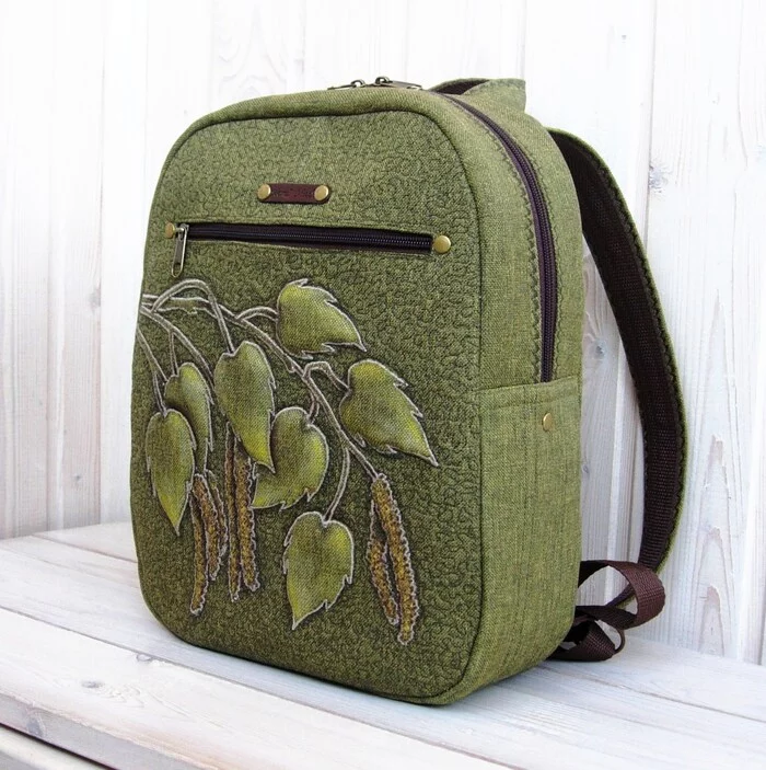 Backpack Birch - My, Backpack, With your own hands, Needlework without process, Accessories, Workshop, Sewing, Сумка, Longpost