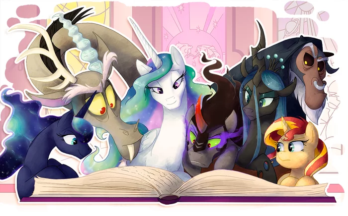 Collection of stories - My little pony, PonyArt, Princess celestia, Princess luna, MLP Discord, Queen chrysalis, Sunset shimmer, King sombra, Tirek