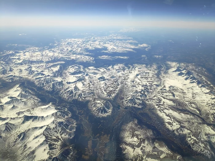 Subpolar Urals - Circumpolar Urals, Northern Ural, Yugyd Va, From high, Longpost, View from the plane