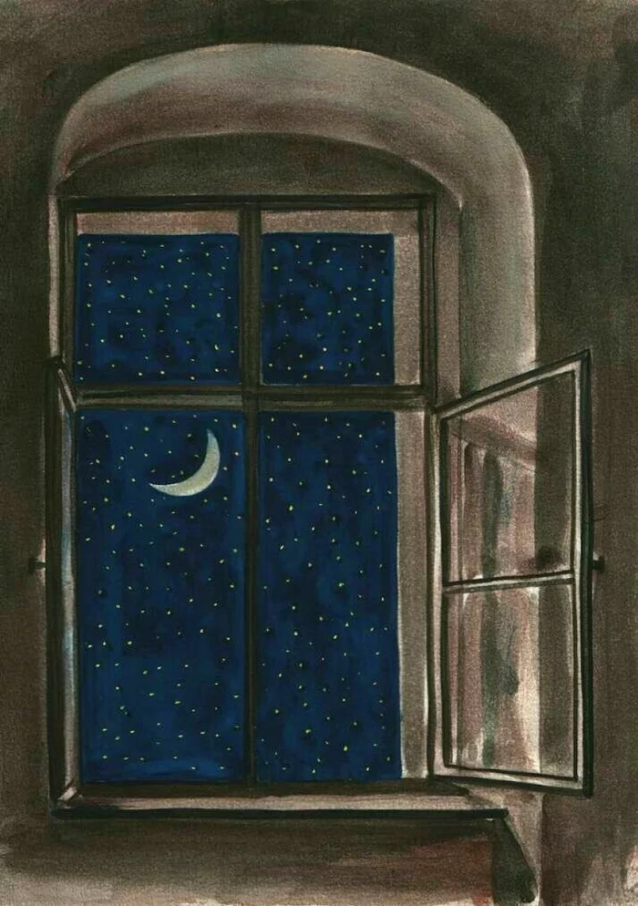 The moon that shines through the window of her room - Literature, Prose, Story, Author's story, Love, Mat, Longpost