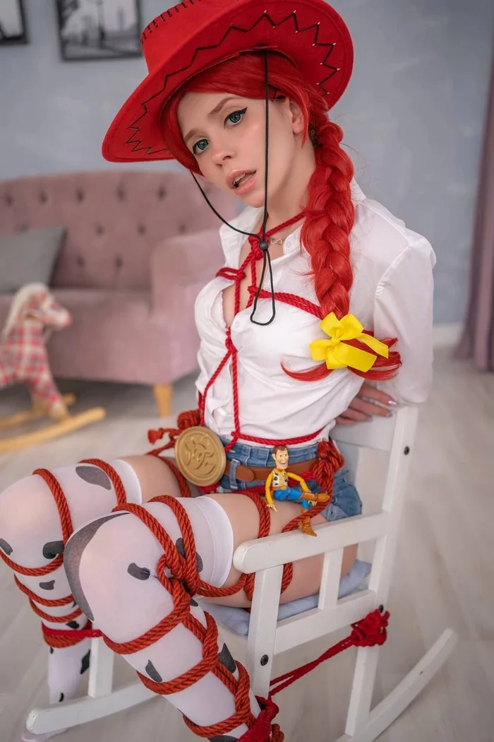 The games have gone too far - Cosplay, Girls, The history of toys, Binding, Stockings, Jesse (Toy Story)
