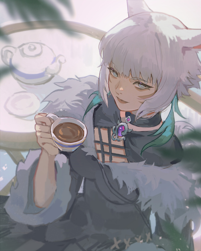 Y'shtola Rhul Anime Art, , Animal Ears, Final Fantasy XIV, Yshtola