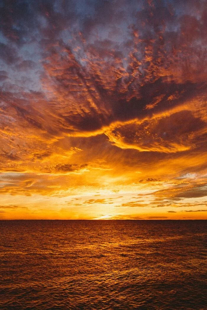 Sunset - Sunset, Clouds, The photo, Sea