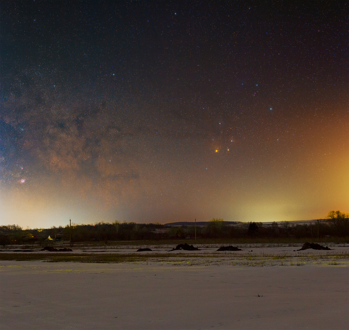 Туманность "Темная лошадь" и красный сверхгигант Антарес