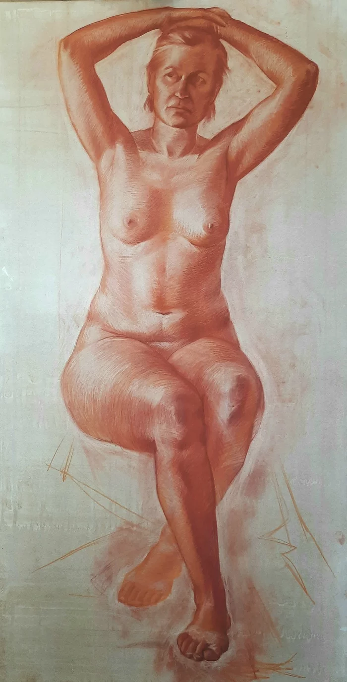 Study from nature - NSFW, My, Drawing, Sanguina, Etude, Academic Drawing, Nudity