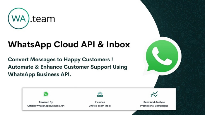 [AppSumo]   WhatsApp Cloud API  Team Inbox  WA Team , , , , WhatsApp, API, , , , , , , , -, , , , 
