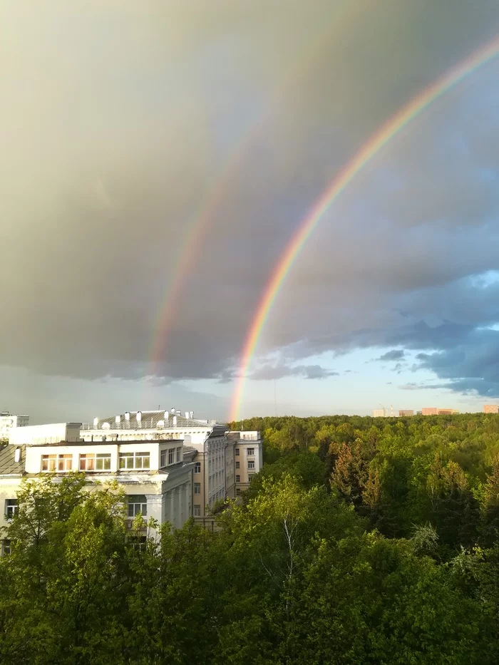 Double Rainbow - My, Double Rainbow, After the rain, Pervomayskaya