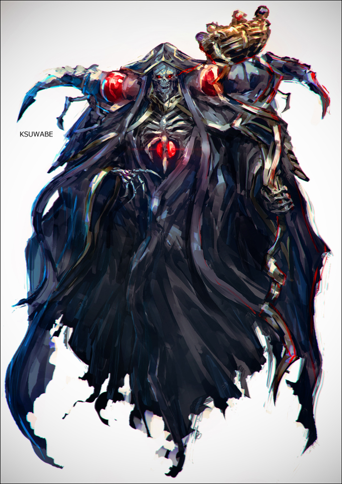 Ainz Ooal Gown , Anime Art, Overlord, Ainz Ooal Gown, K-suwabe