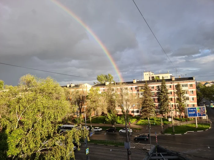 Rainbow - My, Rainbow, Rain, Evening, The clouds