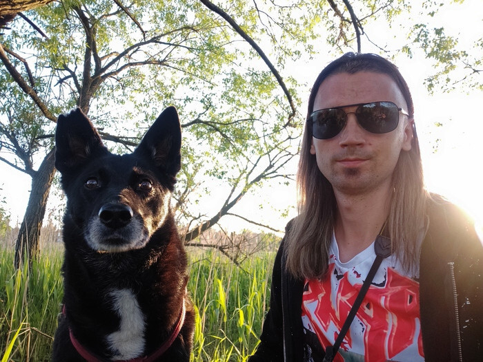 I, Chucha, Klyazma and a kilogram of cherries - My, Dog, Shelter, Walk, Evening, Summer, The nature of Russia, Landscape, Sunset, Adventures, Mat