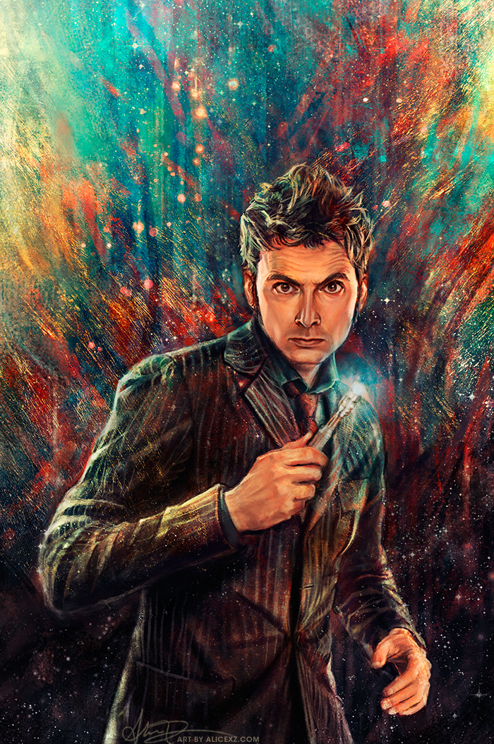 Doctor Who fan art - Doctor Who, Twelfth Doctor, Amy Pond, Rose Tyler, Rory Williams, Eleventh Doctor, River Song, TARDIS, Ninth Doctor, League of TARDIS, Longpost, David Tennant