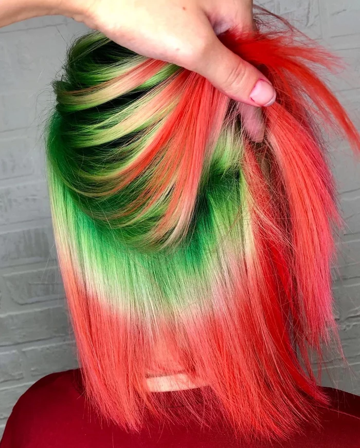 Boasting about my vibrant colors - My, Work, The hairdresser, Coloristics, Longpost, Dyeing