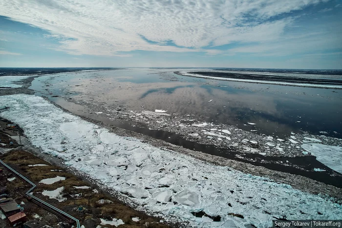 Dudinka and the northernmost international port in Russia - My, Dudinka, Taimyr, Yenisei, Port, Siberia, Drone, Dji, DJI Mavic Air, Aerial photography, North, Quadcopter, Arctic, Krasnoyarsk region, Longpost