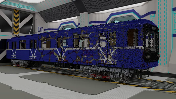 wagon splitting - My, Railway carriage, Metro, Minecraft, Thanos Click, Public transport, A train