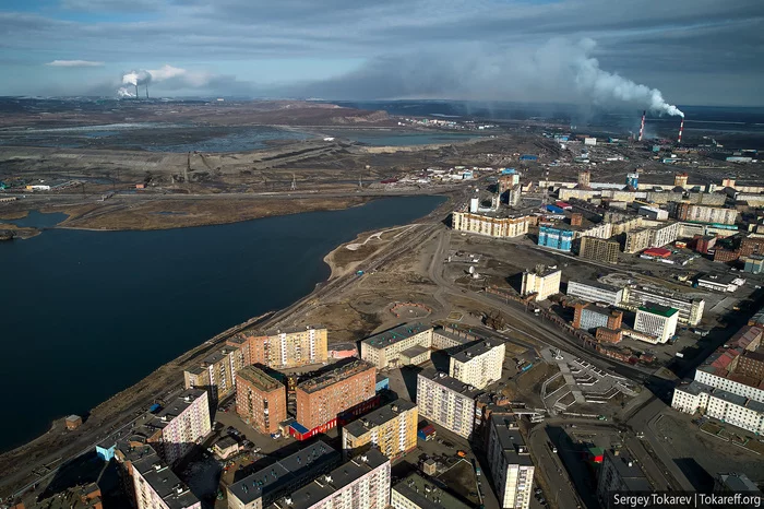 Norilsk in spring, long post with photos - My, Norilsk, North, Siberia, Arctic, Taimyr, Krasnoyarsk region, Aero, Aerial photography, Dji, Quadcopter, Longpost, The photo