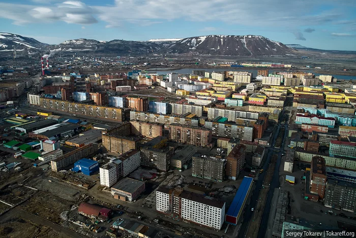Norilsk in spring, long post with photos - My, Norilsk, North, Siberia, Arctic, Taimyr, Krasnoyarsk region, Aero, Aerial photography, Dji, Quadcopter, Longpost, The photo