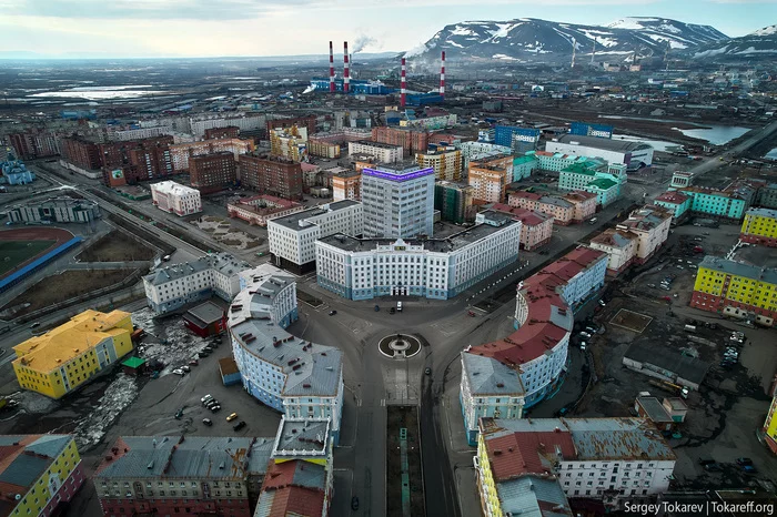 Norilsk in spring, long post with photos - My, Norilsk, North, Siberia, Arctic, Taimyr, Krasnoyarsk region, Aero, Aerial photography, Dji, Quadcopter, Longpost, The photo