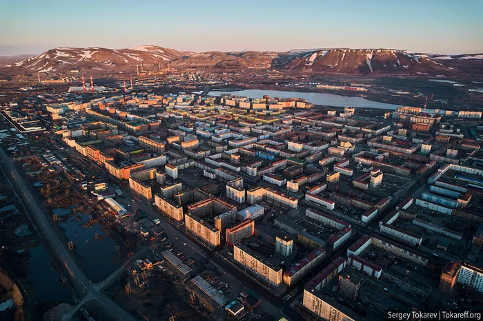 Norilsk in spring, long post with photos - My, Norilsk, North, Siberia, Arctic, Taimyr, Krasnoyarsk region, Aero, Aerial photography, Dji, Quadcopter, Longpost, The photo