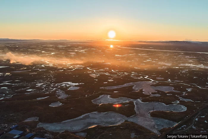 Norilsk in spring, long post with photos - My, Norilsk, North, Siberia, Arctic, Taimyr, Krasnoyarsk region, Aero, Aerial photography, Dji, Quadcopter, Longpost, The photo