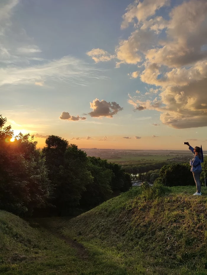 Borovskoye Mound MO (Chulkovo) - My, Beginning photographer, , Forest, Walk, Sunset, Longpost