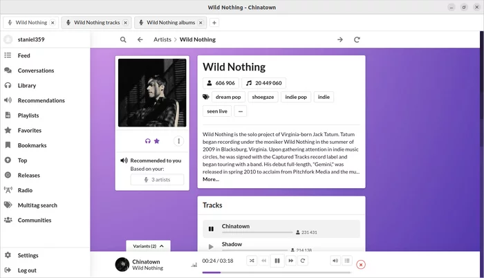 Muffon - Desktop Music Streaming Browser - My, Music, Streaming Service, Electron, Javascript, Windows, Mac os, Linux, Vue, In contact with, Yandex Music, classmates, Deezer, Bandcamp, Lastfm, Spotify, Genius, Soundcloud, Youtube, Player