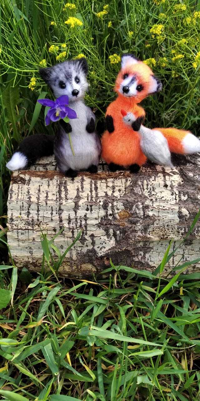 Foxes - Fox, Knitting, Crochet, Amigurumi, Soft toy