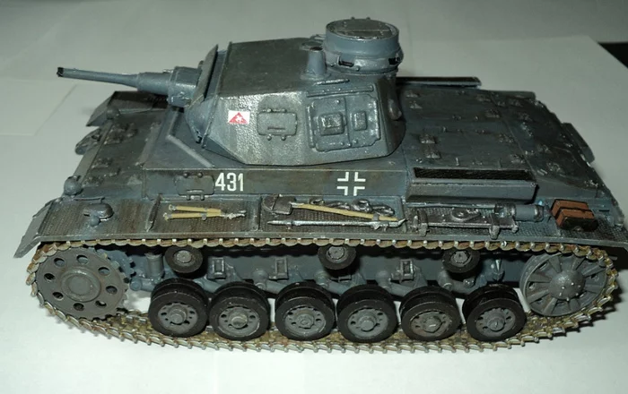 Pz.Kpfw.III Ausf.F, 1/35, Star - My, Stand modeling, Modeling, Scale model, Military equipment, Armored vehicles, Tanks, Scale 1:35, The Great Patriotic War, Collection, Creation, Hobby, Prefabricated model, Longpost