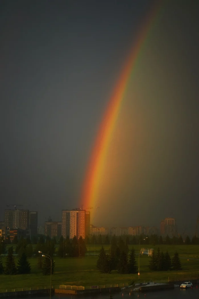 После грозы. Казань - Моё, Казань, Гроза, Радуга, Длиннопост