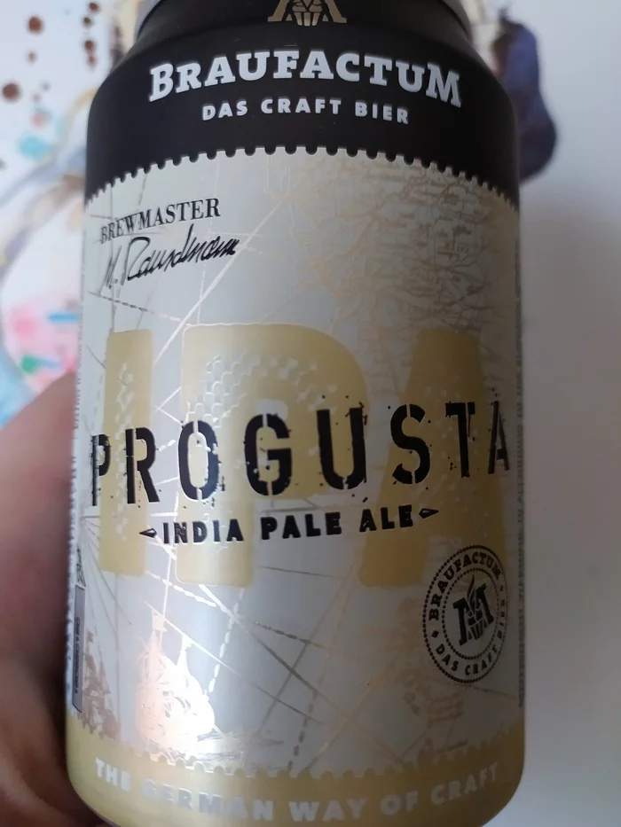 Progusta ( ФР Германия  ) - Моё, Алкоголь, Пиво, Длиннопост, Германия, Крафт, Крафтовое пиво, Банка, Алюминиевая банка, Обзор, Сомелье, Пивоварение