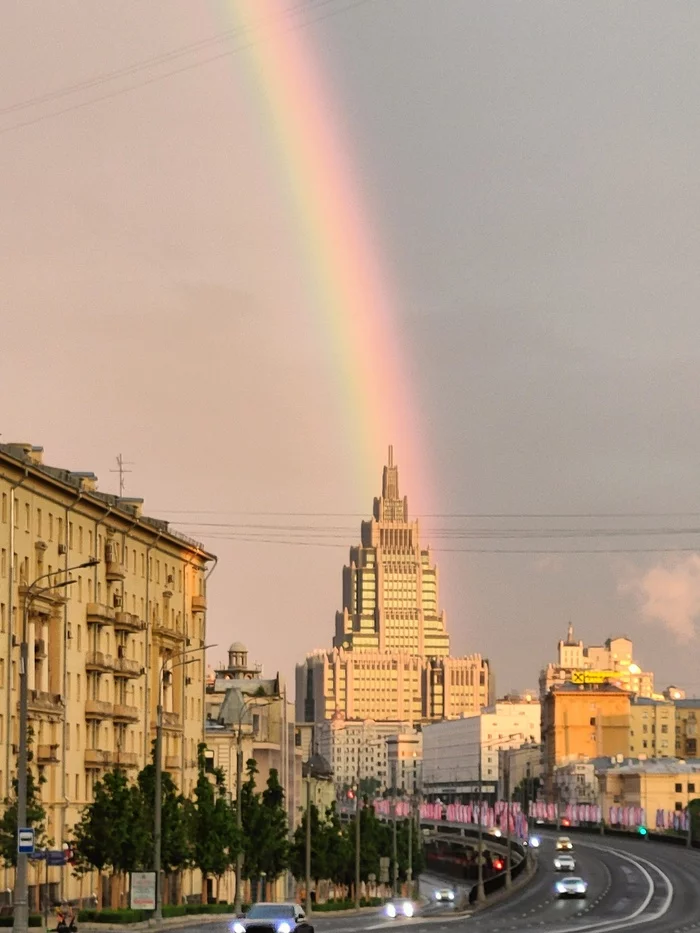 Rainbow - My, Rainbow, beauty, Moscow, Nature, Longpost