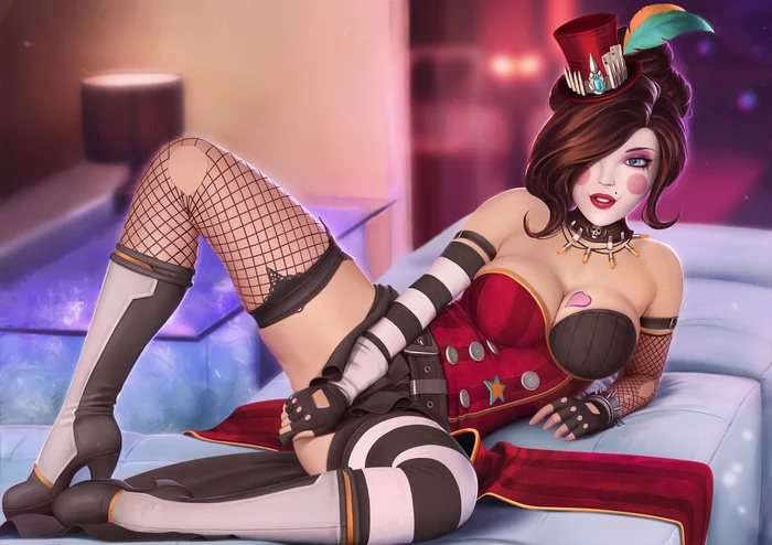 Mad Moxxi - NSFW, Erotic, Art, Girls, Hand-drawn erotica, Pantsu, Mad Moxxi, Borderlands, Borderlands 2, Underwear, Longpost